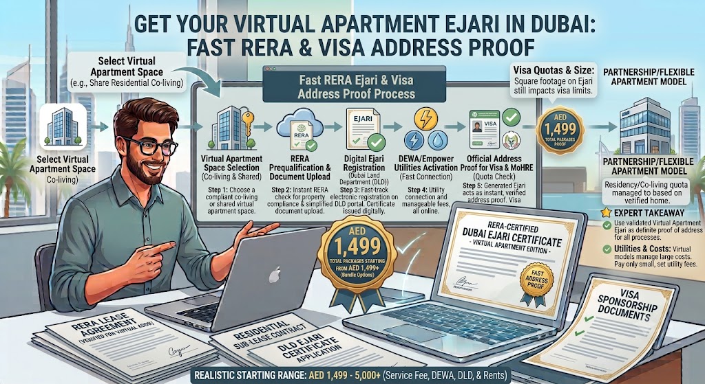 Virtual Apartment Ejari Dubai | Fast RERA & Visa Address Proof