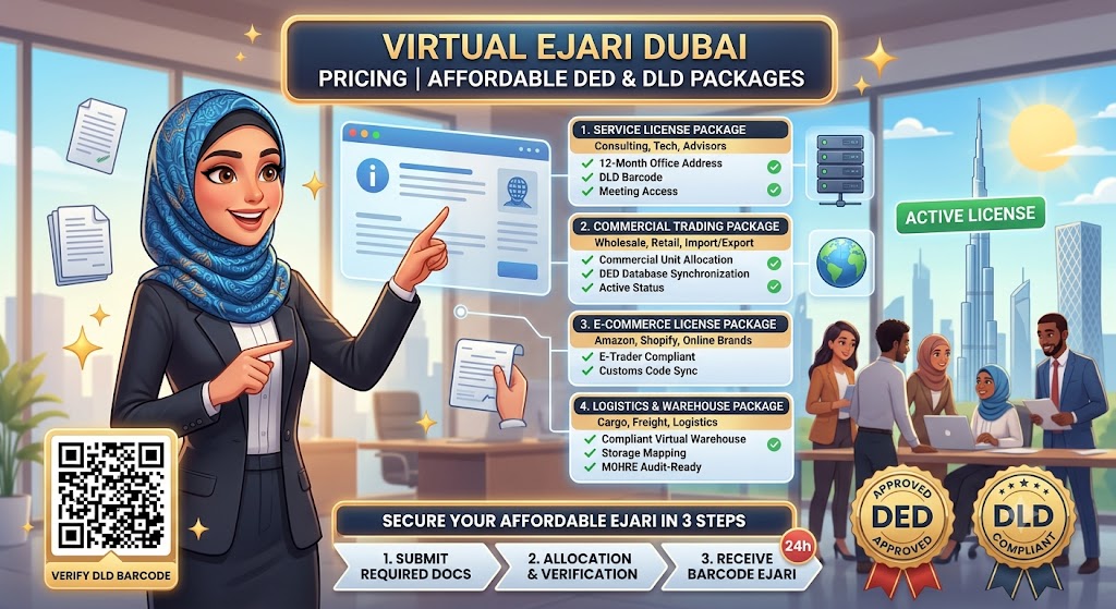 Virtual Ejari Dubai Pricing | Affordable DED & DLD Packages